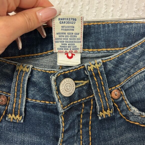 True Religion Flares Low Rise Size 26 Y2K Denim Jeans - Picture 4 of 11